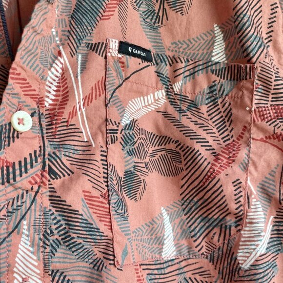 Garcia Button Down Abstract Tropical Print Shirt - Picture 3 of 6